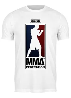 Заказать мужскую футболку в Москве. Футболка классическая MMA - Legion от ARSBOYZ BRAND - готовые дизайны и нанесение принтов.