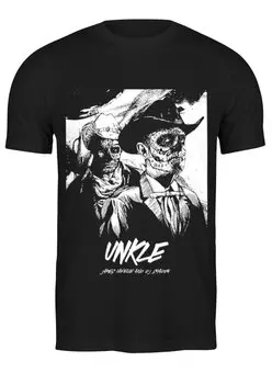 Заказать мужскую футболку в Москве. Футболка классическая UNKLE / James Lavelle & DJ Shadow от OEX design - готовые дизайны и нанесение принтов.
