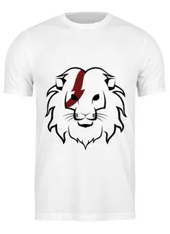 Заказать мужскую футболку в Москве. Футболка классическая Лев ( Lion ) от Zamula - готовые дизайны и нанесение принтов.