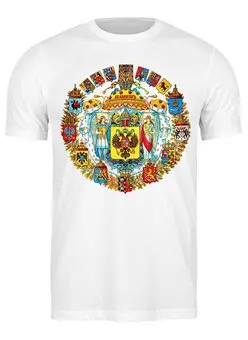 Заказать мужскую футболку в Москве. Футболка классическая Герб                         от Savara - готовые дизайны и нанесение принтов.