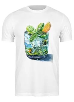 Заказать мужскую футболку в Москве. Футболка классическая Тропический коктейль от Виктория  - готовые дизайны и нанесение принтов.