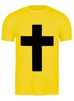Заказать мужскую футболку в Москве. Футболка классическая Чёрный крест от BAD OWL - готовые дизайны и нанесение принтов.