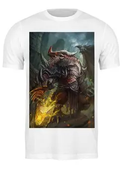 Заказать мужскую футболку в Москве. Футболка классическая Dragon knight от scoopysmith - готовые дизайны и нанесение принтов.