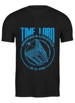 Заказать мужскую футболку в Москве. Футболка классическая Time Lord от skynatural - готовые дизайны и нанесение принтов.