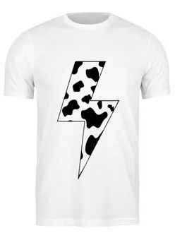 Заказать мужскую футболку в Москве. Футболка классическая Корово-молния от EK  - готовые дизайны и нанесение принтов.