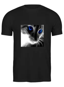 Заказать мужскую футболку в Москве. Футболка классическая тема кошки от tigrana09@rambler.ru - готовые дизайны и нанесение принтов.