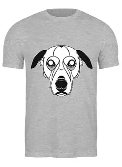 Заказать мужскую футболку в Москве. Футболка классическая Собака от nadegda - готовые дизайны и нанесение принтов.