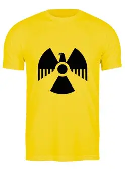 Заказать мужскую футболку в Москве. Футболка классическая Знак радиационной опасности от trend - готовые дизайны и нанесение принтов.