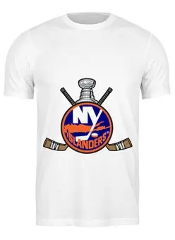 Заказать мужскую футболку в Москве. Футболка классическая Нью-Йорк Айлендерс от kspsshop - готовые дизайны и нанесение принтов.