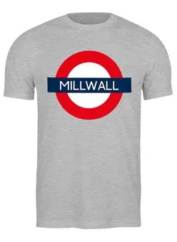 Заказать мужскую футболку в Москве. Футболка классическая Millwall Undeground от Millwall Supporters Club Russia - готовые дизайны и нанесение принтов.