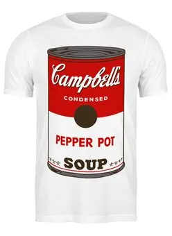 Заказать мужскую футболку в Москве. Футболка классическая Campbell's Soup (Энди Уорхол) от coolmag - готовые дизайны и нанесение принтов.