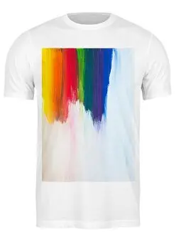 Заказать мужскую футболку в Москве. Футболка классическая Rainbow от FireFoxa - готовые дизайны и нанесение принтов.