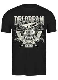Заказать мужскую футболку в Москве. Футболка классическая DeLorean от printik - готовые дизайны и нанесение принтов.