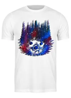 Заказать мужскую футболку в Москве. Футболка классическая Hedgehog от oneredfoxstore@gmail.com - готовые дизайны и нанесение принтов.