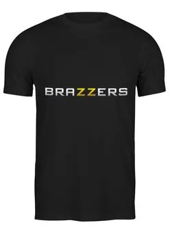 Заказать мужскую футболку в Москве. Футболка классическая Brazzers от PornHub - готовые дизайны и нанесение принтов.