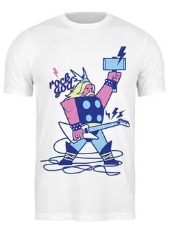 Заказать мужскую футболку в Москве. Футболка классическая Бог Рока (Rock God) от coolmag - готовые дизайны и нанесение принтов.