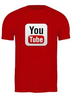 Заказать мужскую футболку в Москве. Футболка классическая YouTube от Jimmy Flash - готовые дизайны и нанесение принтов.