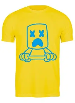 Заказать мужскую футболку в Москве. Футболка классическая Marshmello        от T-shirt print  - готовые дизайны и нанесение принтов.