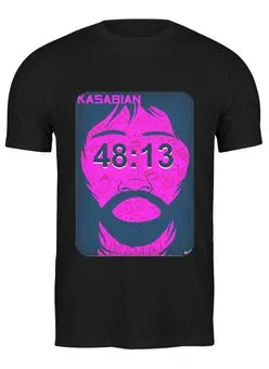 Заказать мужскую футболку в Москве. Футболка классическая Kasabian - 48:13 от Денис - готовые дизайны и нанесение принтов.