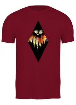Заказать мужскую футболку в Москве. Футболка классическая Forest Skull от oneredfoxstore@gmail.com - готовые дизайны и нанесение принтов.