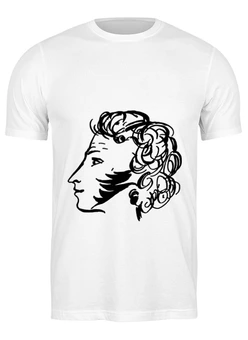 Заказать мужскую футболку в Москве. Футболка классическая А.С. Пушкин от valezar - готовые дизайны и нанесение принтов.