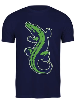 Заказать мужскую футболку в Москве. Футболка классическая Ползущий крокодил от skynatural - готовые дизайны и нанесение принтов.