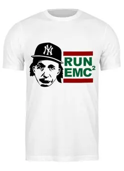 Заказать мужскую футболку в Москве. Футболка классическая RUN EMC от gopotol - готовые дизайны и нанесение принтов.