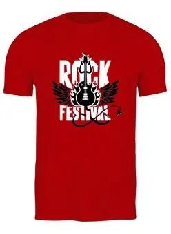 Заказать мужскую футболку в Москве. Футболка классическая Rock Festival от balden - готовые дизайны и нанесение принтов.