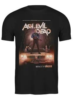 Заказать мужскую футболку в Москве. Футболка классическая Ash vs Evil Dead / Эш против зловещих мертвецов от KinoArt - готовые дизайны и нанесение принтов.