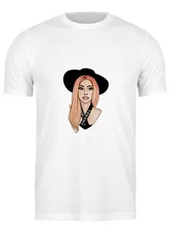 Заказать мужскую футболку в Москве. Футболка классическая Lady Gaga                     от Savara - готовые дизайны и нанесение принтов.