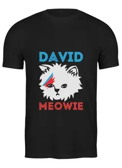 Заказать мужскую футболку в Москве. Футболка классическая David Bowie от cherdantcev - готовые дизайны и нанесение принтов.