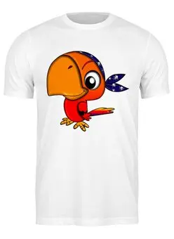Заказать мужскую футболку в Москве. Футболка классическая попугай от queen  - готовые дизайны и нанесение принтов.