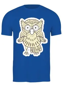 Заказать мужскую футболку в Москве. Футболка классическая Owl Here от oneredfoxstore@gmail.com - готовые дизайны и нанесение принтов.