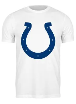 Заказать мужскую футболку в Москве. Футболка классическая Indianapolis Colts от dobryidesign - готовые дизайны и нанесение принтов.