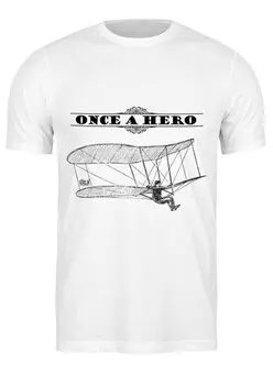 Заказать мужскую футболку в Москве. Футболка классическая Once A Hero от OEX design - готовые дизайны и нанесение принтов.