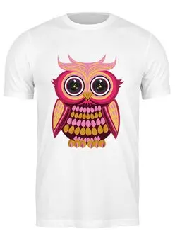 Заказать мужскую футболку в Москве. Футболка классическая Сова (Owl) от trugift - готовые дизайны и нанесение принтов.