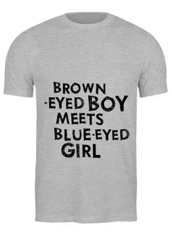 Заказать мужскую футболку в Москве. Футболка классическая brown-eyed boy от barddak - готовые дизайны и нанесение принтов.