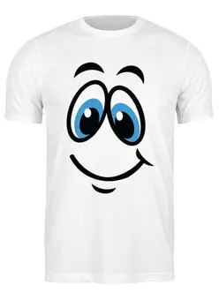 Заказать мужскую футболку в Москве. Футболка классическая Забавный смайлик от mega281@yandex.ru - готовые дизайны и нанесение принтов.