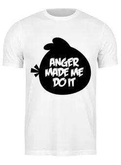Заказать мужскую футболку в Москве. Футболка классическая Angry Bird от trugift - готовые дизайны и нанесение принтов.