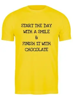 Заказать мужскую футболку в Москве. Футболка классическая Smile and Chocolate от Just kidding - готовые дизайны и нанесение принтов.