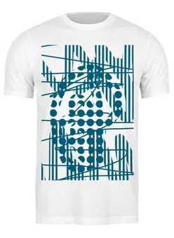 Заказать мужскую футболку в Москве. Футболка классическая абстрактные  линии от basova.juki@gmail.com - готовые дизайны и нанесение принтов.