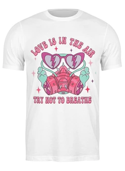 Заказать мужскую футболку в Москве. Футболка классическая Love Mask от Александр Серебренников - готовые дизайны и нанесение принтов.