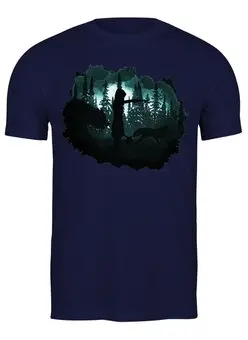 Заказать мужскую футболку в Москве. Футболка классическая In The Dark от oneredfoxstore@gmail.com - готовые дизайны и нанесение принтов.