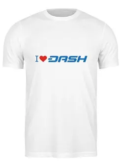 Заказать мужскую футболку в Москве. Футболка классическая I love dash от Константин Тотьмянин - готовые дизайны и нанесение принтов.