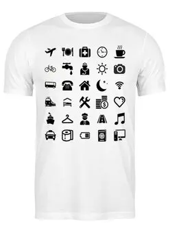 Заказать мужскую футболку в Москве. Футболка классическая Принт для путешественников от printik - готовые дизайны и нанесение принтов.