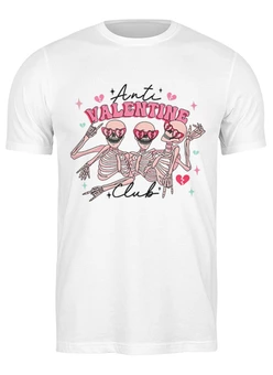 Заказать мужскую футболку в Москве. Футболка классическая Anti Valentine Club от Александр Серебренников - готовые дизайны и нанесение принтов.