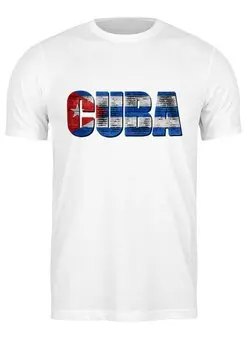 Заказать мужскую футболку в Москве. Футболка классическая C U B A от balden - готовые дизайны и нанесение принтов.