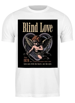 Заказать мужскую футболку в Москве. Футболка классическая Blind Love от Александр Серебренников - готовые дизайны и нанесение принтов.