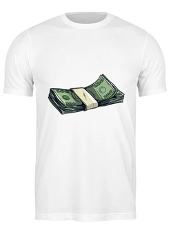 Заказать мужскую футболку в Москве. Футболка классическая Деньги от YellowCloverShop - готовые дизайны и нанесение принтов.