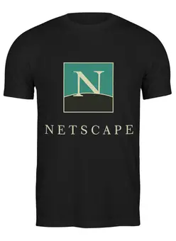Заказать мужскую футболку в Москве. Футболка классическая Netscape Navigator от cherdantcev - готовые дизайны и нанесение принтов.
